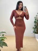 vestido kristen (marrom)