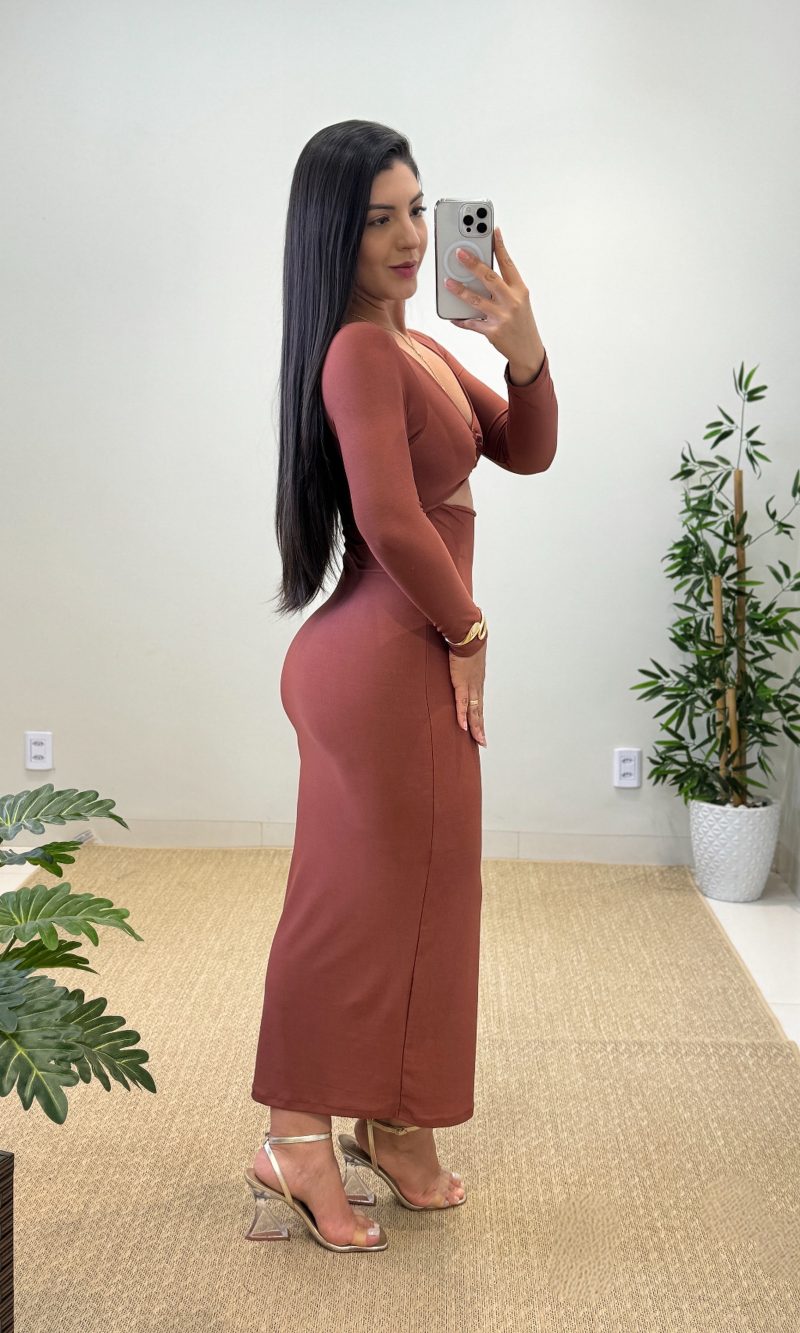 vestido kristen (marrom)