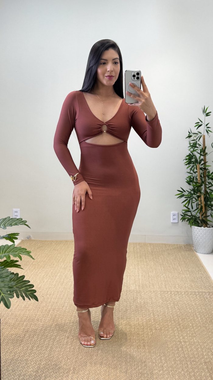 vestido kristen (marrom) vestido kristen (marrom)