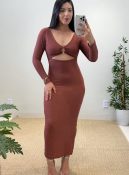 vestido kristen (marrom)