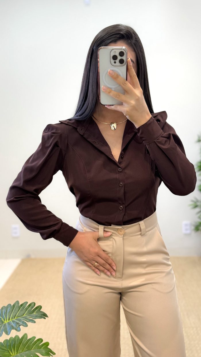 camisa prisla (chocolate) camisa prisla (chocolate)