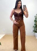 calça cargo brown