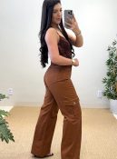 calça cargo brown