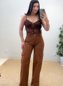 calça cargo brown