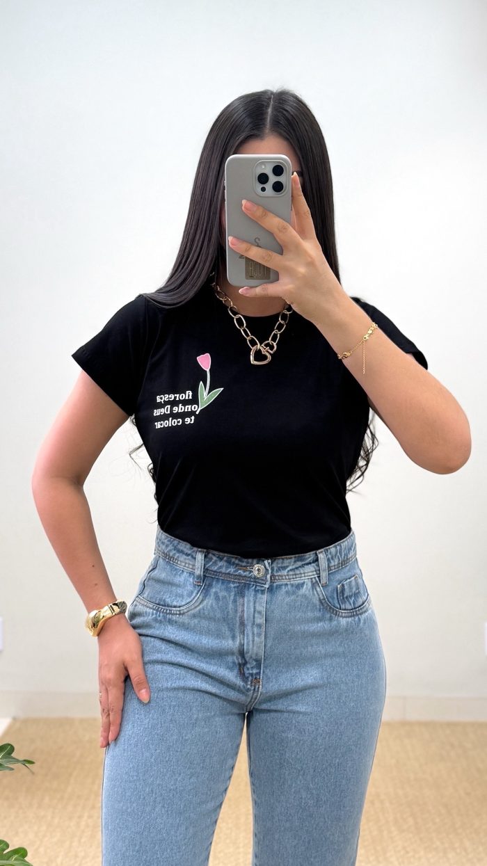 blusa t shirt (preto)