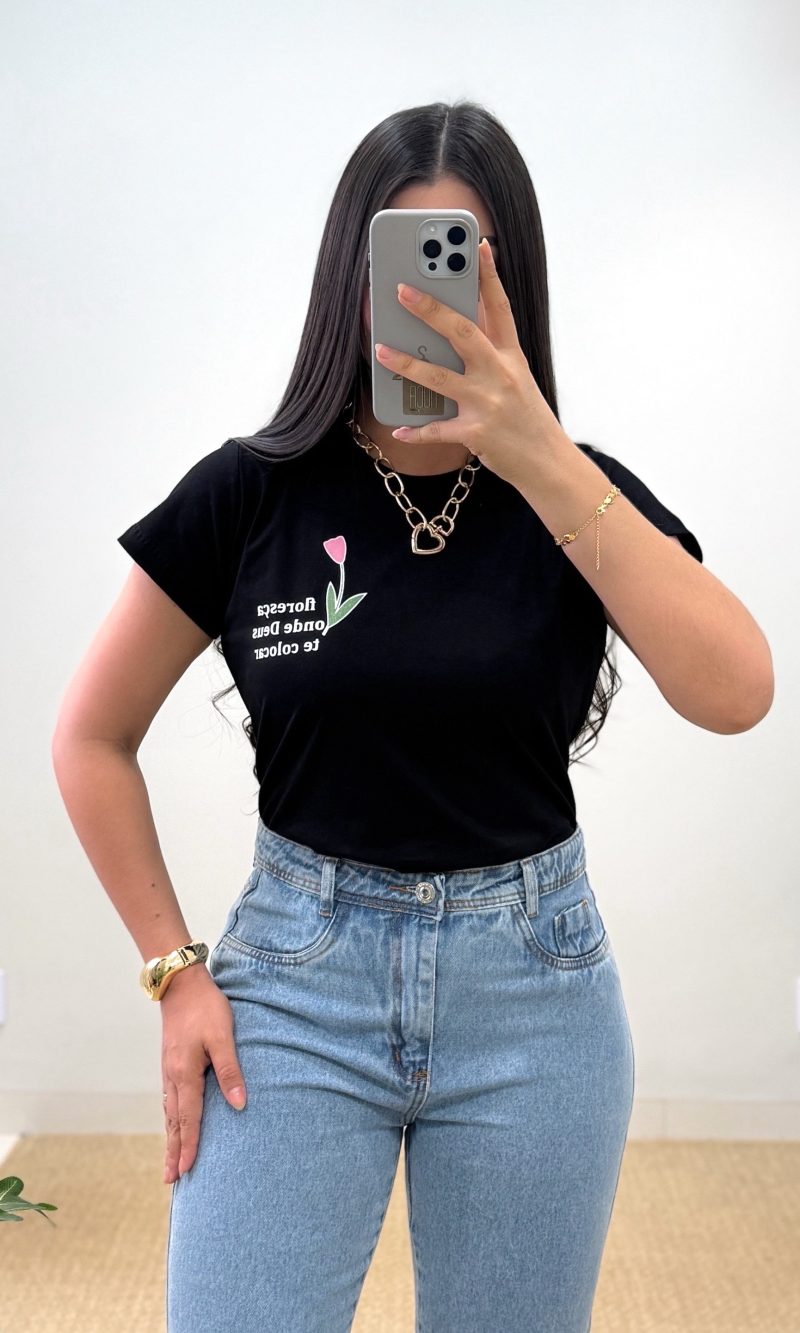 blusa t shirt (preto)