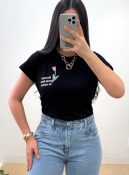 blusa t shirt (preto)