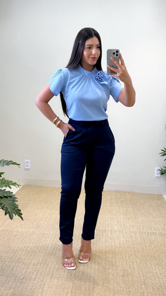blusa floretta (azul)