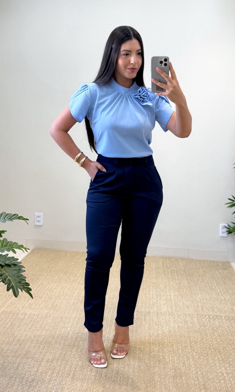 blusa floretta (azul)