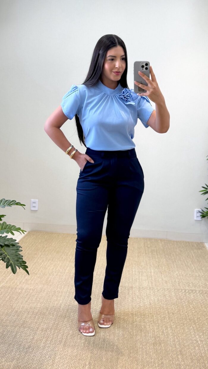 blusa floretta (azul) blusa floretta (azul)