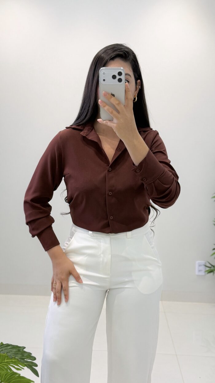 camisa cloe (marrom)