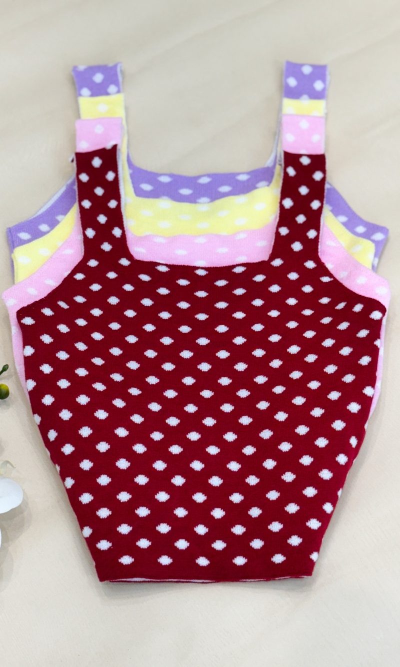 cropped pimpom amarelo