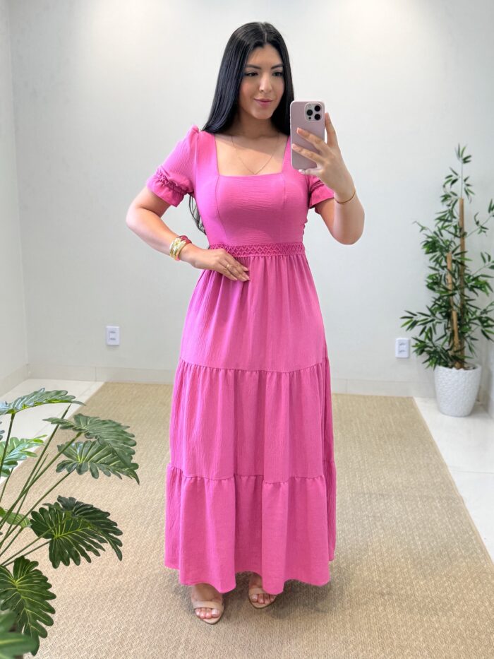 vestido longo becca (rosa)