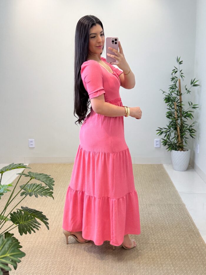 vestido longo becca (goiaba) vestido longo becca (goiaba)