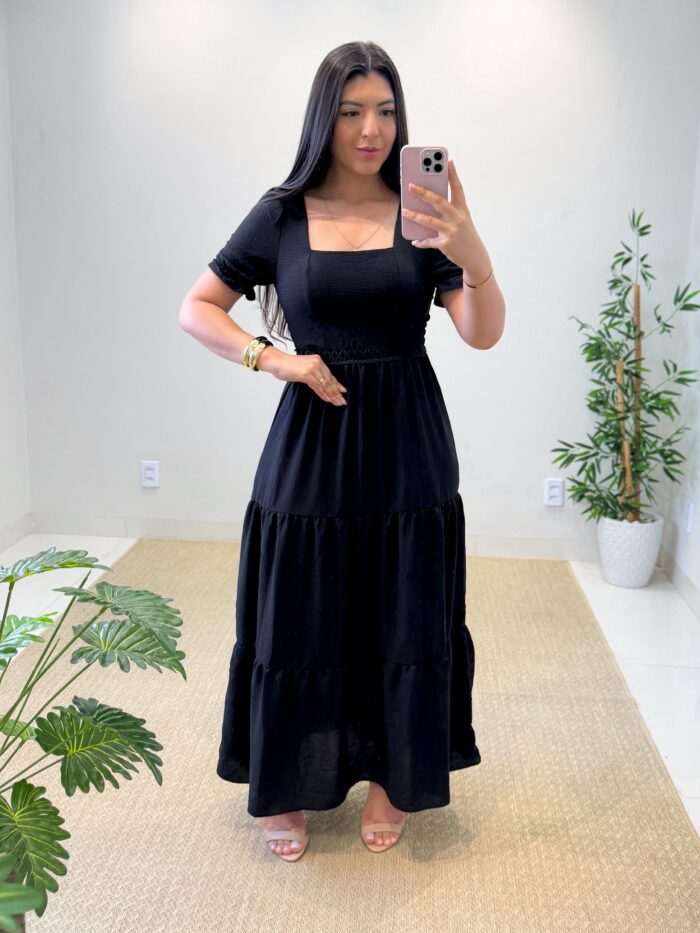 vestido longo becca (preto)