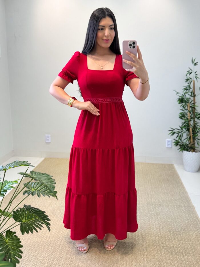 vestido longo becca (vermelho)