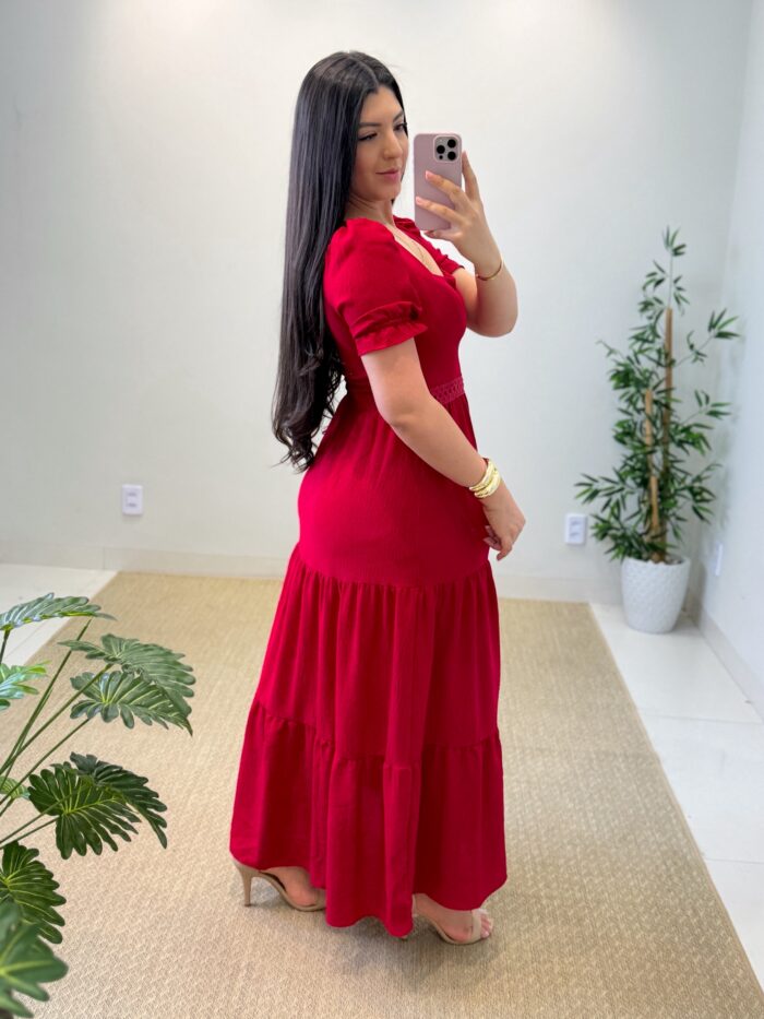 vestido longo becca (vermelho) vestido longo becca (vermelho)