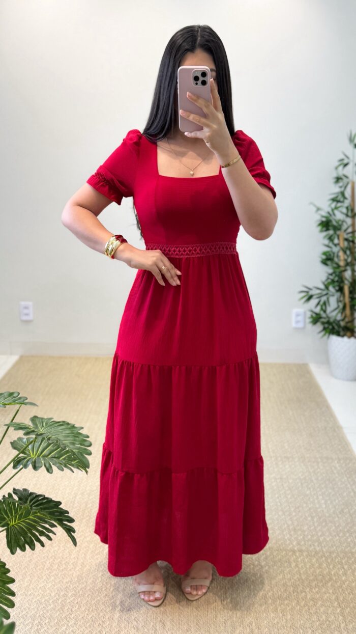 vestido longo becca (vermelho) vestido longo becca (vermelho)