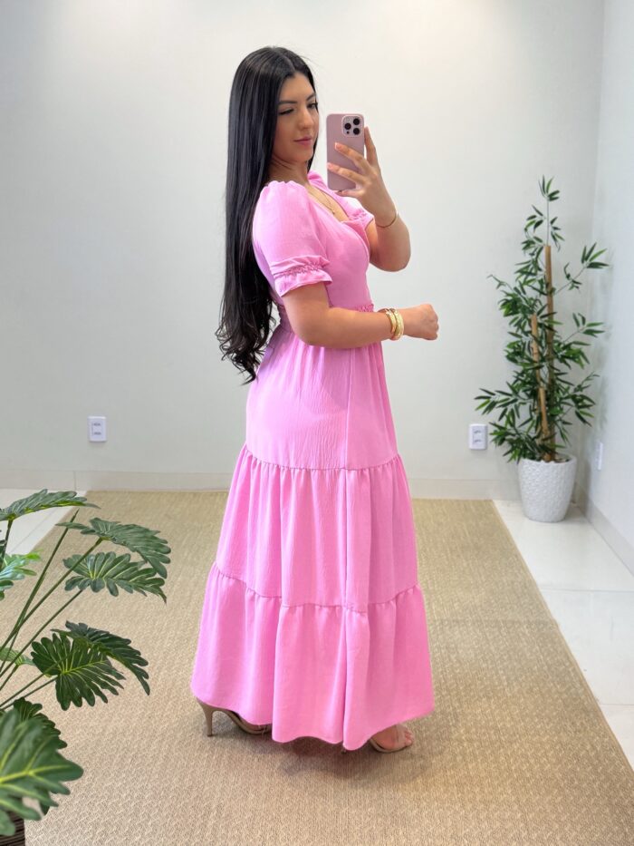 vestido longo becca (rosa bebê) vestido longo becca (rosa bebê)