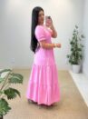 vestido longo becca (rosa bebê)