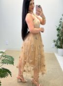 saia midi jardim (preto)