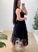 saia midi jardim (preto)