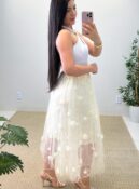 saia midi jardim (preto)