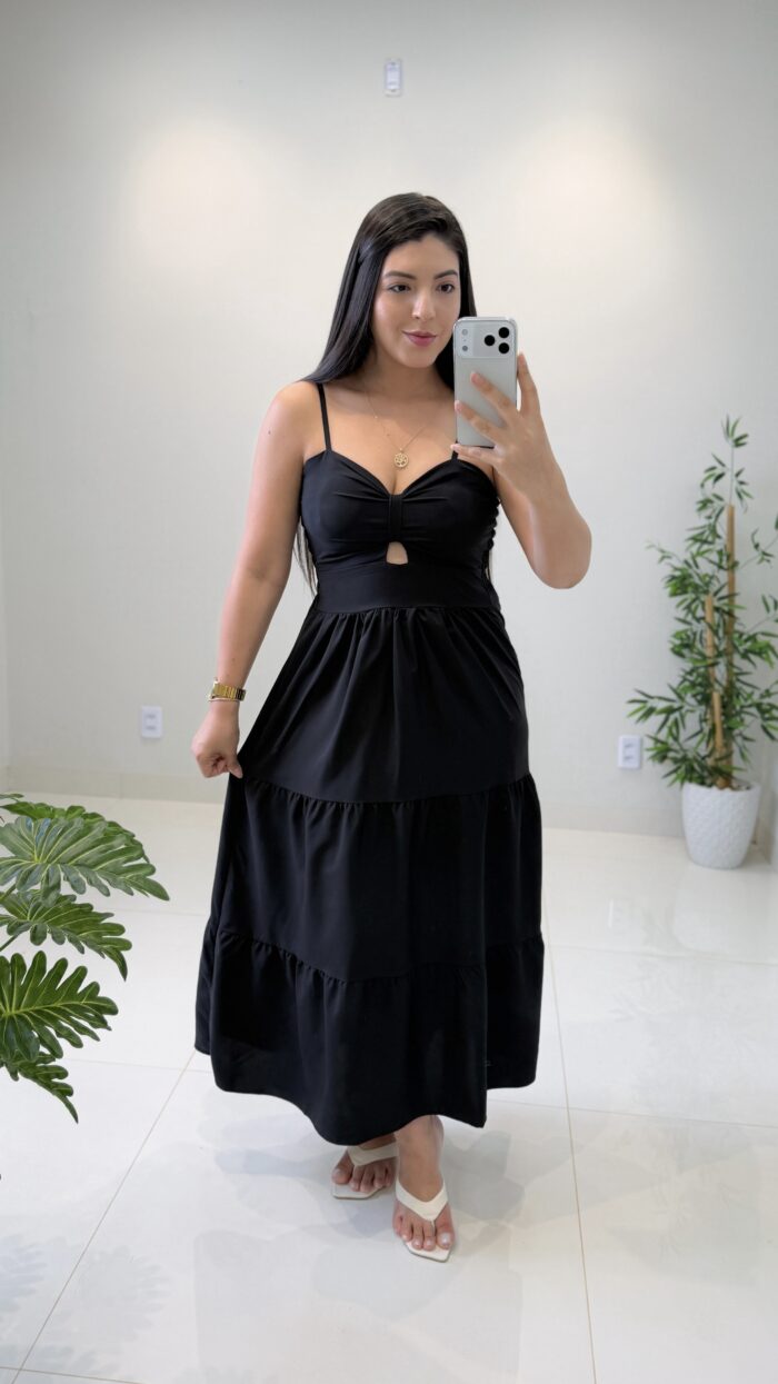 vestido midi luz (preto) vestido midi luz (preto)