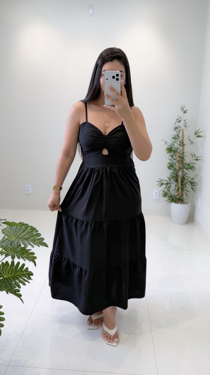 vestido midi luz (preto) vestido midi luz (preto)