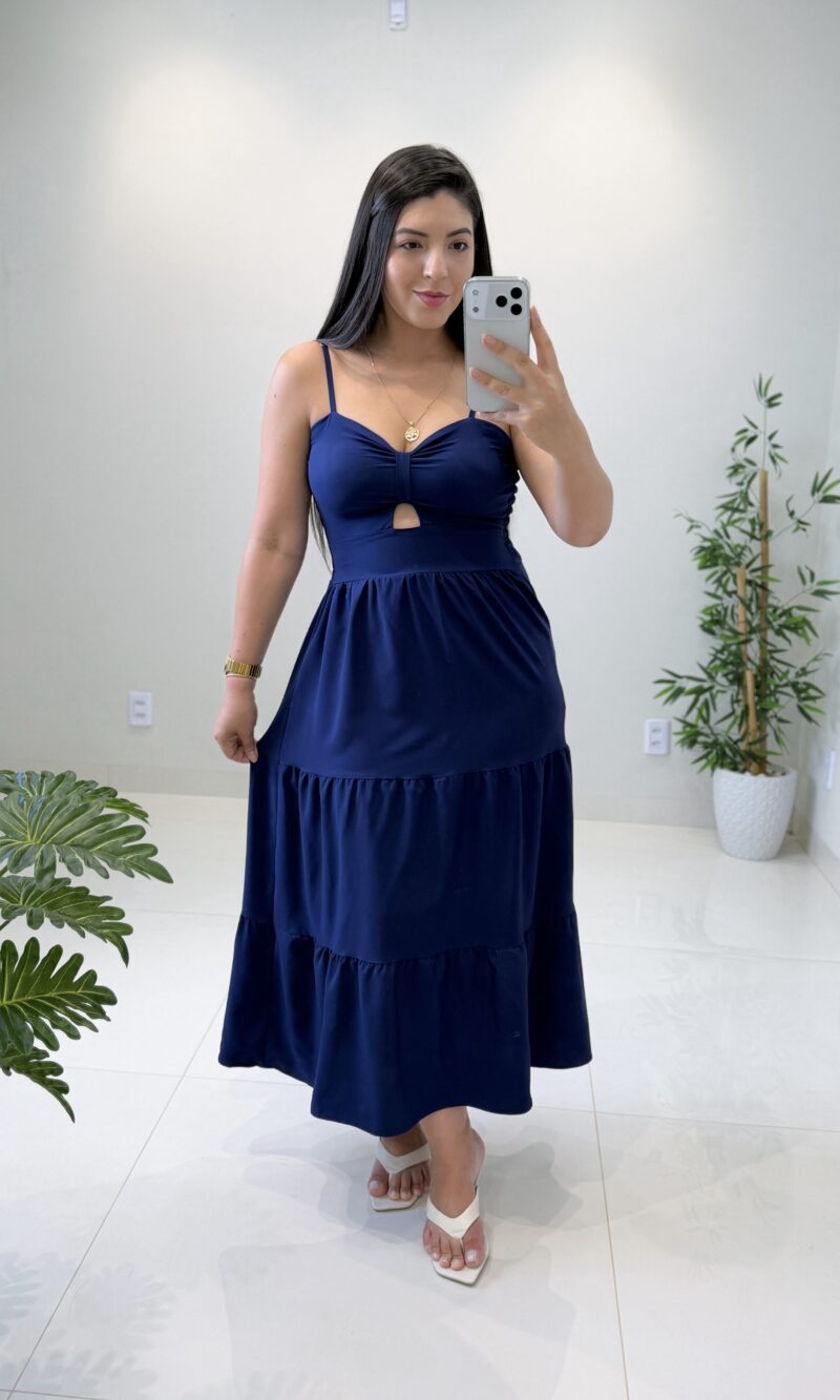 vestido midi luz (preto)