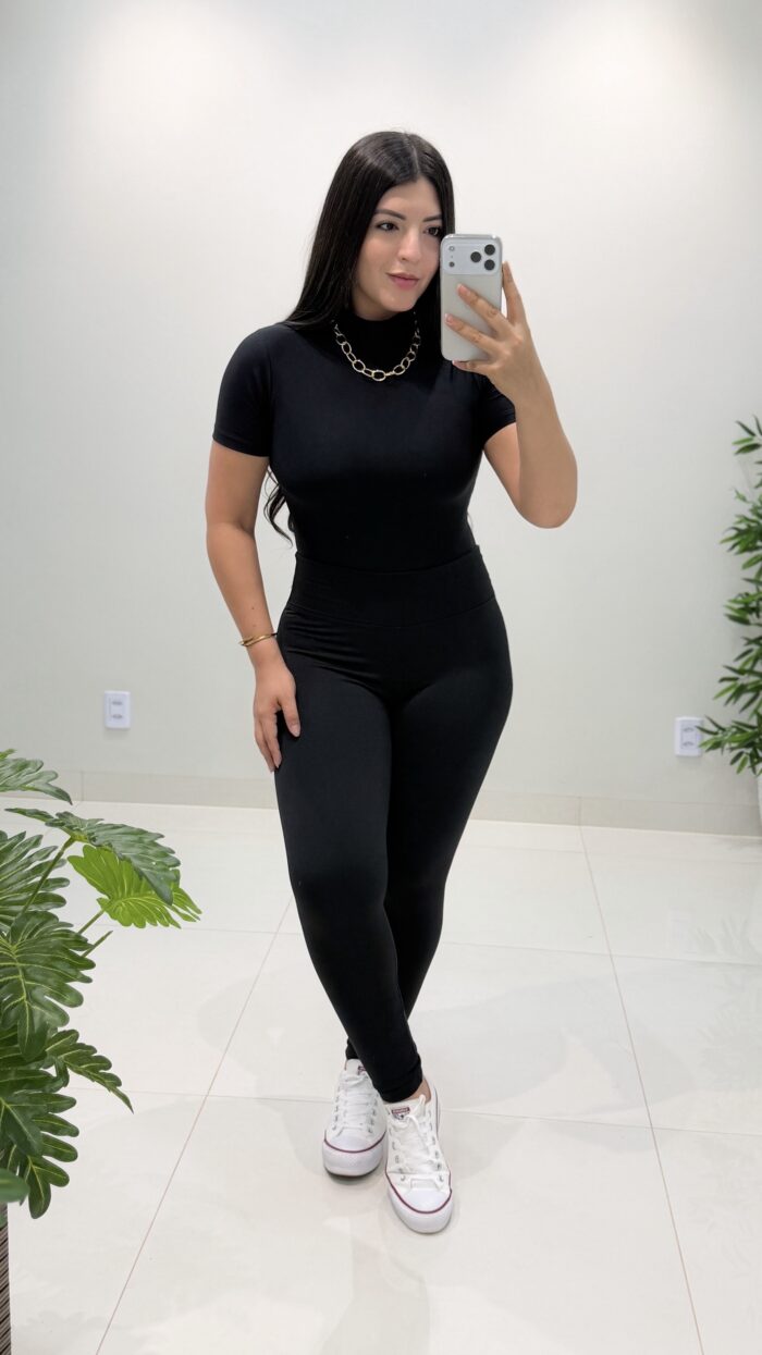 calça skinny flanelada (preto)