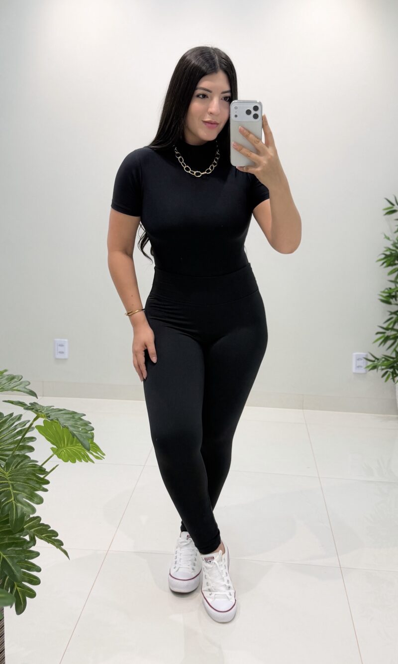 calça skinny flanelada (preto)