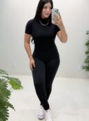 calça skinny flanelada (preto)