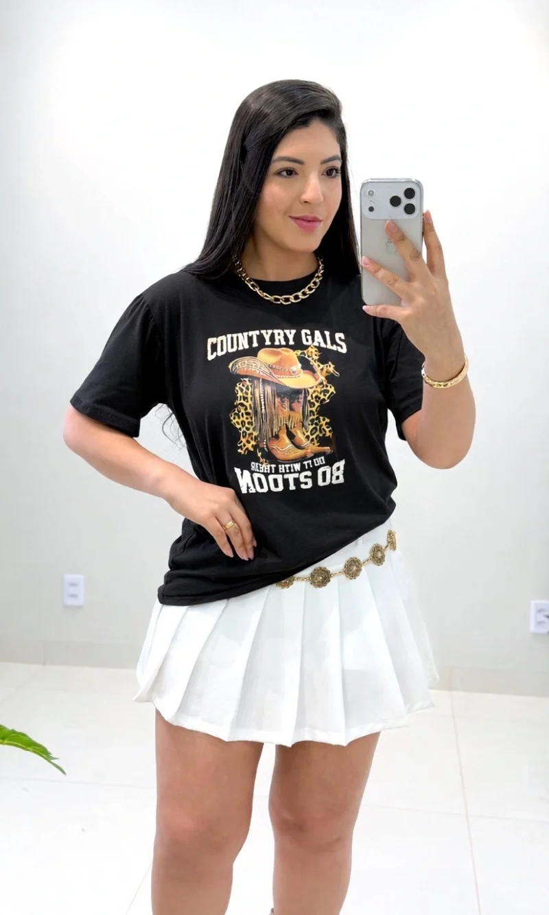 max tshirt country (preto)