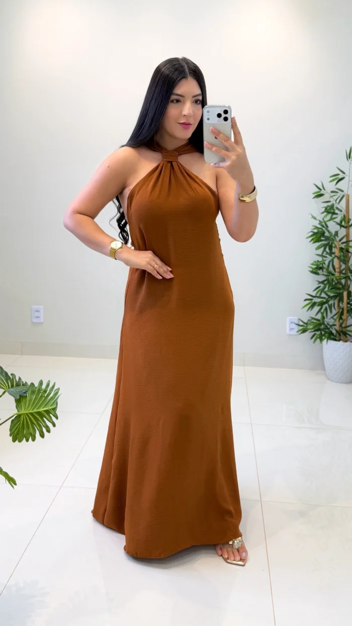 vestido carminna (caramelo) vestido carminna (caramelo)