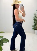 calça jeans flare amarilis
