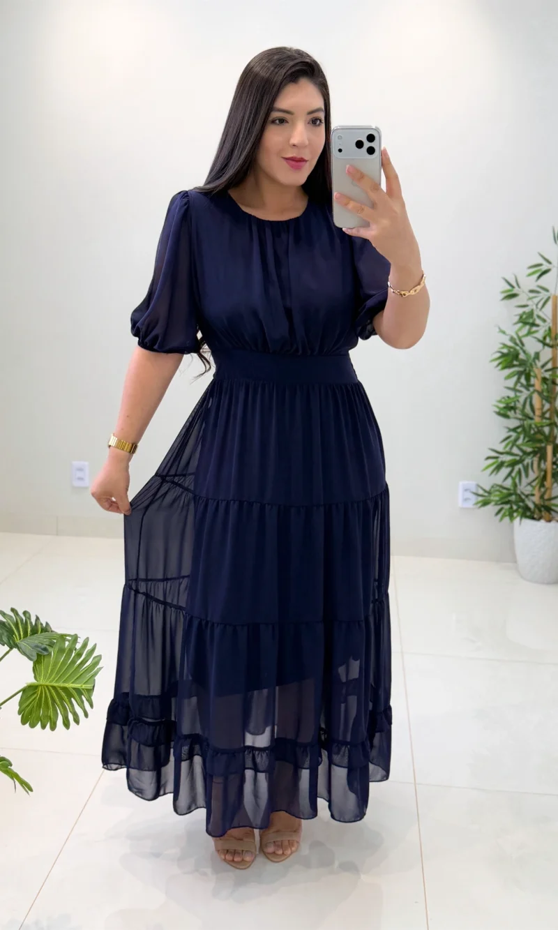 vestido talona (azul marinho)